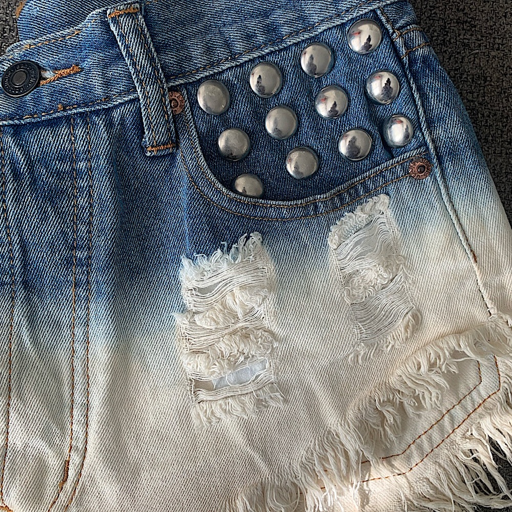 Fringe high waisted shorts